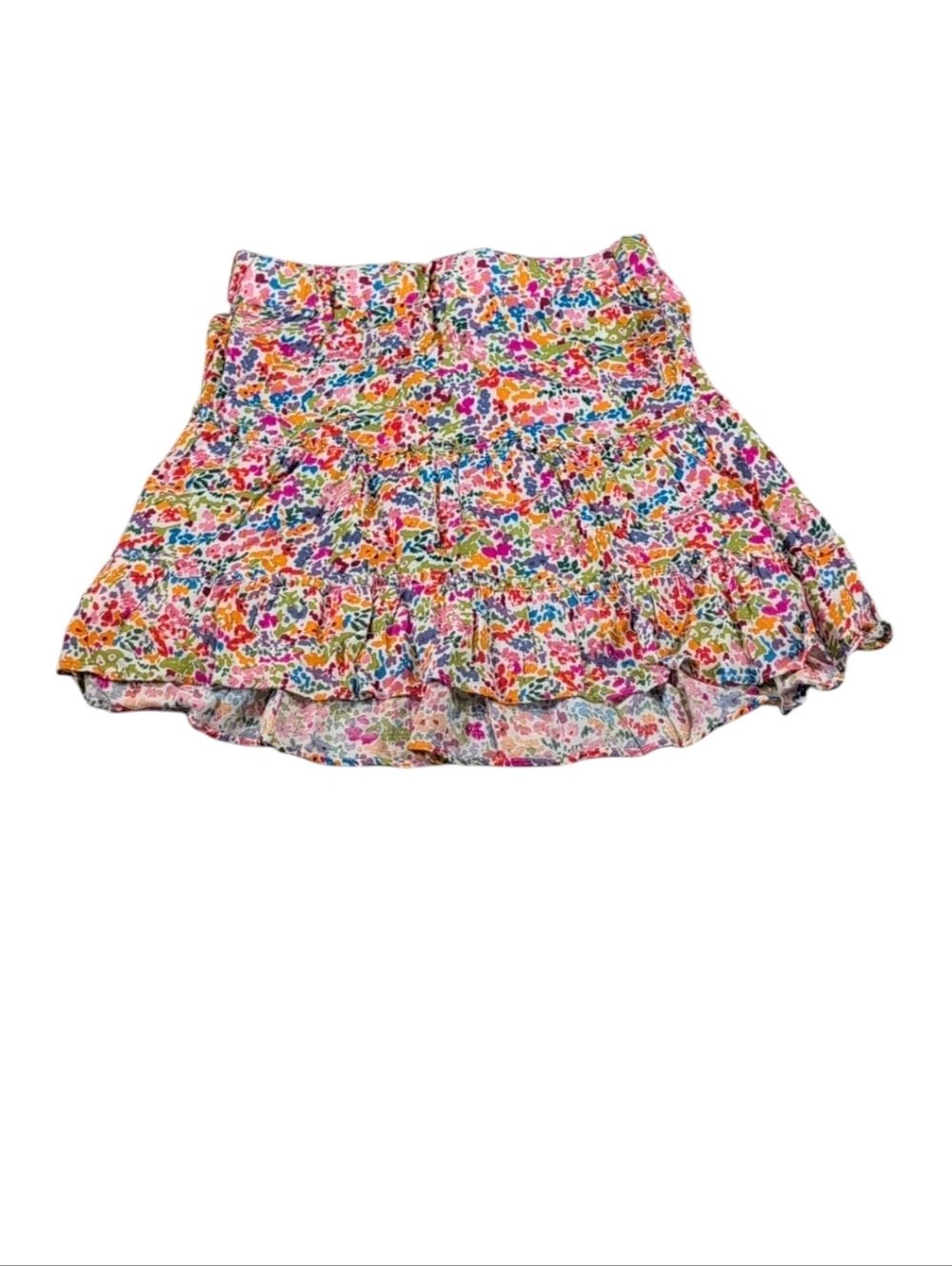Show Me Your Mumu Floral Tiered Pull On Mini Skater Skirt Size XS